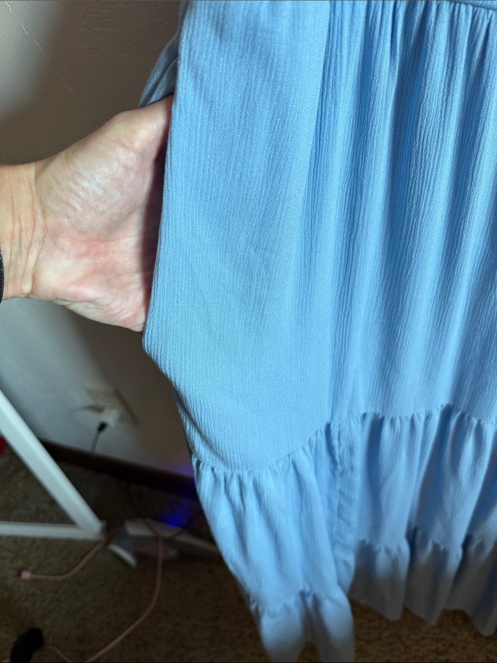 torrid Pale Blue V-Neck Tiered Maxi Dress - Picture 4 of 7
